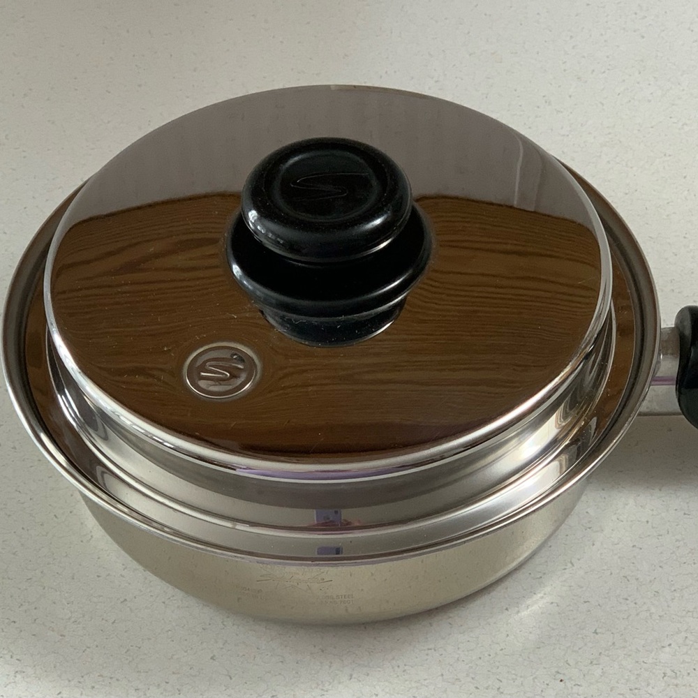 Saladmaster Versa Tec TP304-316 8” Fryer Sauté Pan w/Vapo-Lid & Long Handle Sys7